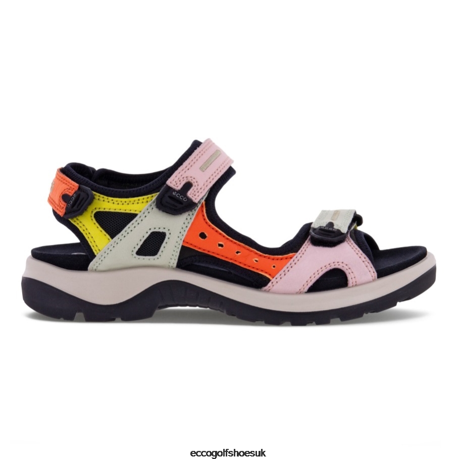 Ecco OFFROAD Flat Sandal Multicolor Calendula Women Shoes Multicolor- Ecco at Discounts
