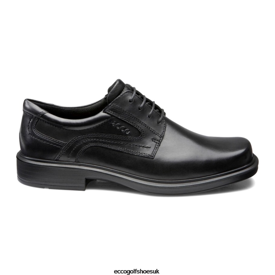 Ecco HELSINKI Plain Toe Tie Black Men Shoes Black- Ecco UK Store