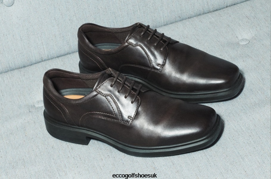 Ecco HELSINKI 2 Plain Derby Mocha Men Shoes Mocha- Ecco at Low Price