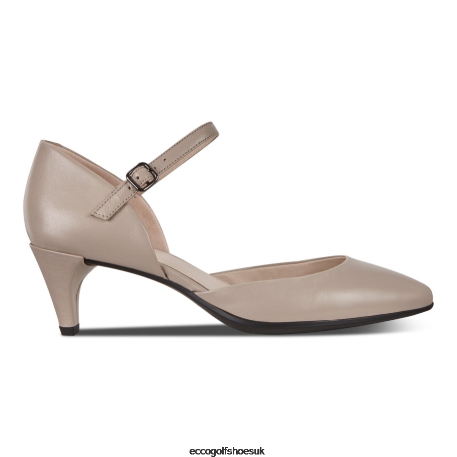 Ecco SHAPE 45 Pointy Sleek Ankle Strap Pump Grey Rose Women Shoes Rose- Ecco UK Store