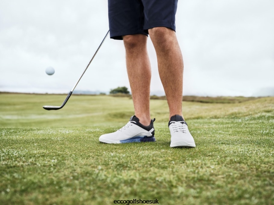 Ecco Golf S-Three Gore-Tex White-Black Men Shoes White- Ecco UK