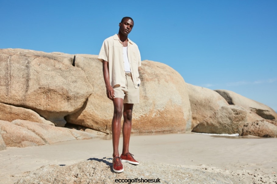 Ecco SOFT 7 Sports Classic Sneaker Cognac Men Shoes Cognac- Ecco at Low Price