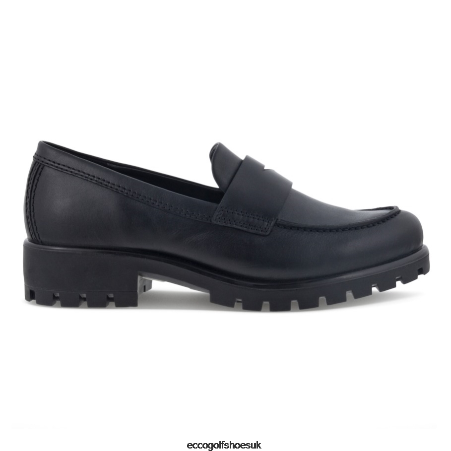 Ecco MODTRAY Moc-Toe Penny Loafer Black Women Shoes Black- Ecco Outlet