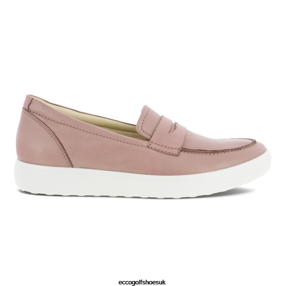 Ecco SOFT 7 Loafer Woodrose Metallic Women Shoes Woodrose- Ecco Outlet