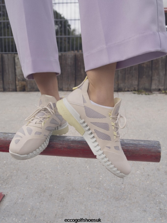 Ecco ZIPFLEX Low Textile Sneaker Limestone Women Shoes Limestone- Ecco at Low Price