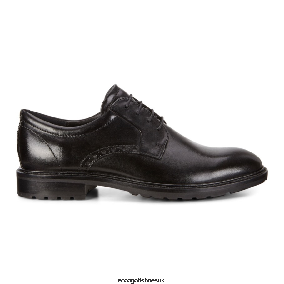 Ecco VITRUS I Plain Toe Tie Black Men Shoes Black- Ecco UK Store