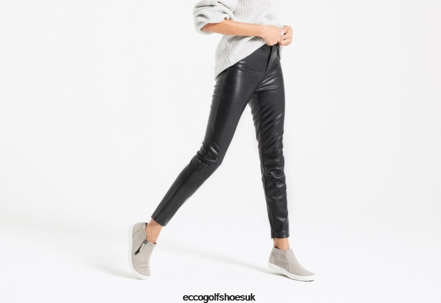 Ecco SOFT 7 Low Bootie Warm Grey-Powder Women Shoes Grey- Ecco Outlet