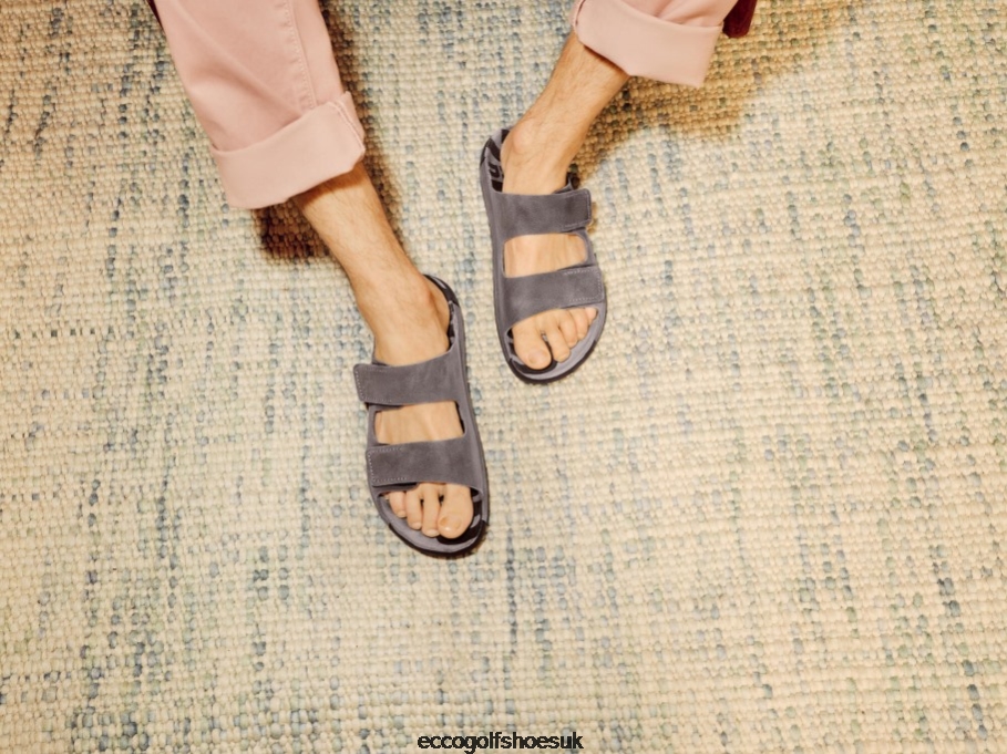 Ecco 2ND COZMO Slide Sandal Titanium Men Shoes Titanium- Ecco Official Store