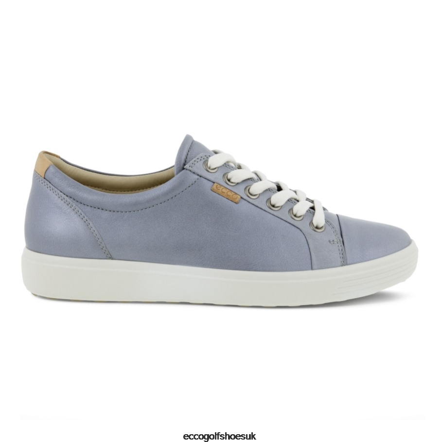 Ecco SOFT 7 Sneaker Silver Grey Metallic Women Shoes Grey- Ecco at Discounts