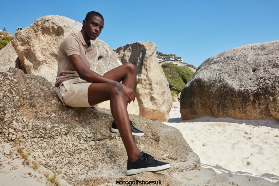 Ecco SOFT 7 Sports Classic Sneaker Black Men Shoes Black- Ecco at Low Price