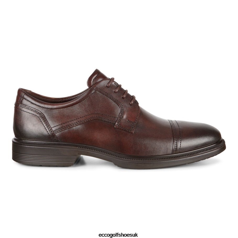Ecco Lisbon Cap Toe Tie Cocoa Brown Men Shoes Brown- Ecco On Sale