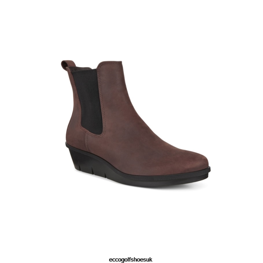 Ecco Skyler Nubuck Ankle Boot Chocolat Women Shoes Chocolat- Ecco at Low Price