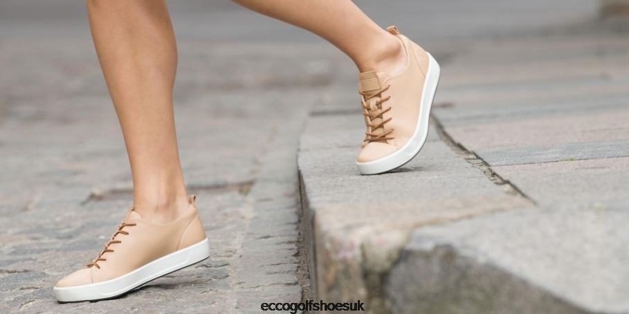 Ecco SOFT 8 Dritan Sneaker Tie Latte Women Shoes Latte- Ecco On Sale