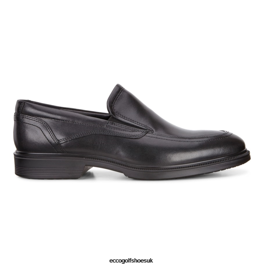 Ecco Lisbon Apron Slip On Black Men Shoes Black- Ecco On Sale
