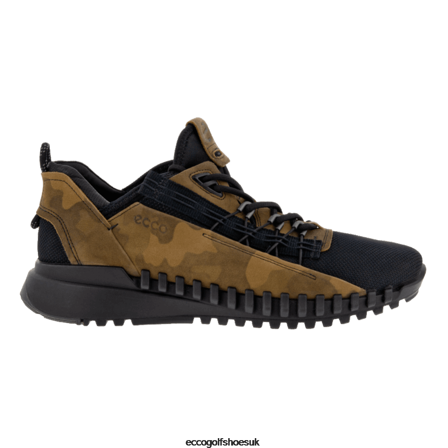 Ecco ZIPFLEX Low Leather/Textile Sneaker Tarmac-Black Men Shoes Tarmac- Ecco On Sale