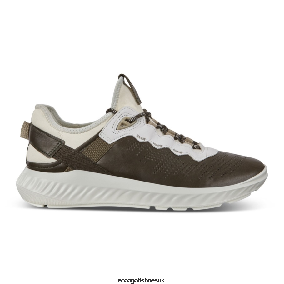 Ecco ST.1 Lite Sneakers Deep Forrest-White Men Shoes White- Ecco On Sale