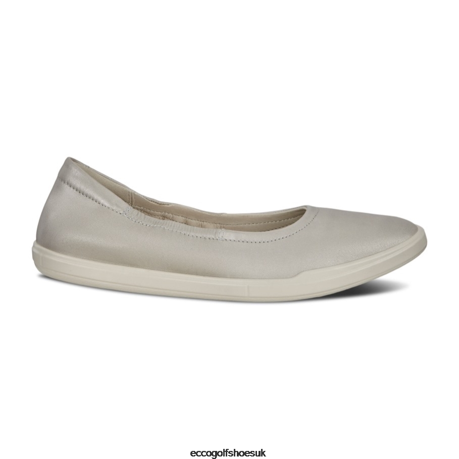 Ecco SIMPIL Ballerina Shoes Gravel Metallic Women Shoes Gravel- Ecco Official Store