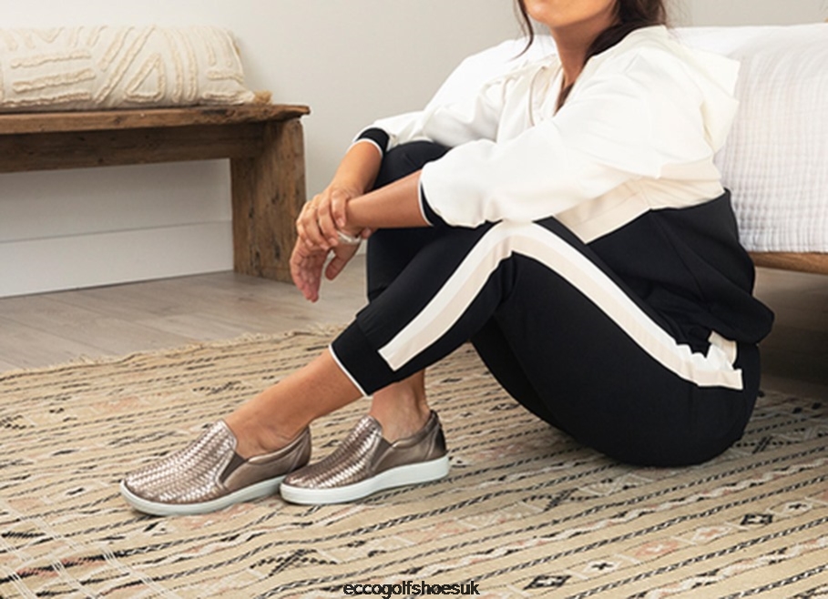 Ecco SOFT 7 Slip-On Stone Metallic Women Shoes Stone-Metallic- Ecco at Low Price