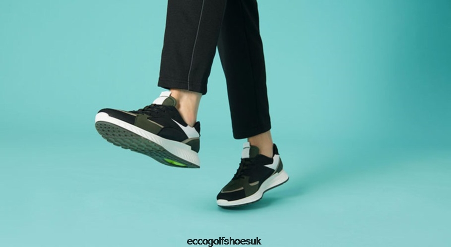 Ecco ST.1 Sneaker Black-Deep Forest-White-Sage Men Shoes Black- Ecco Official Store