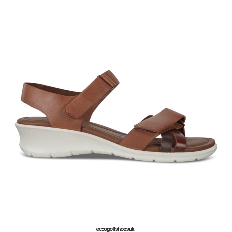 Ecco Felicia Strap Sandal Brandy-Coffee-Mahogany Women Shoes Brandy- Ecco Online Shopping