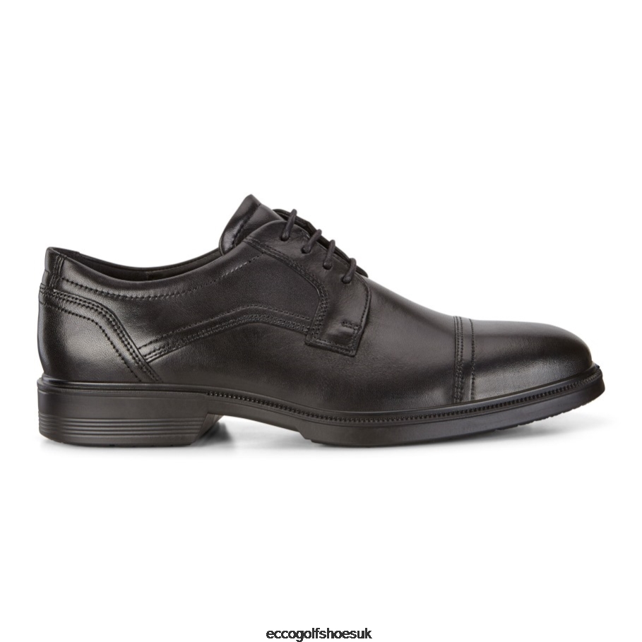 Ecco Lisbon Cap Toe Tie Black Men Shoes Black- Ecco Outlet