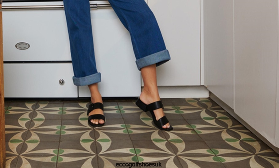 Ecco ELEVATE SQUARED Sandal Black Women Shoes Black- Ecco Outlet